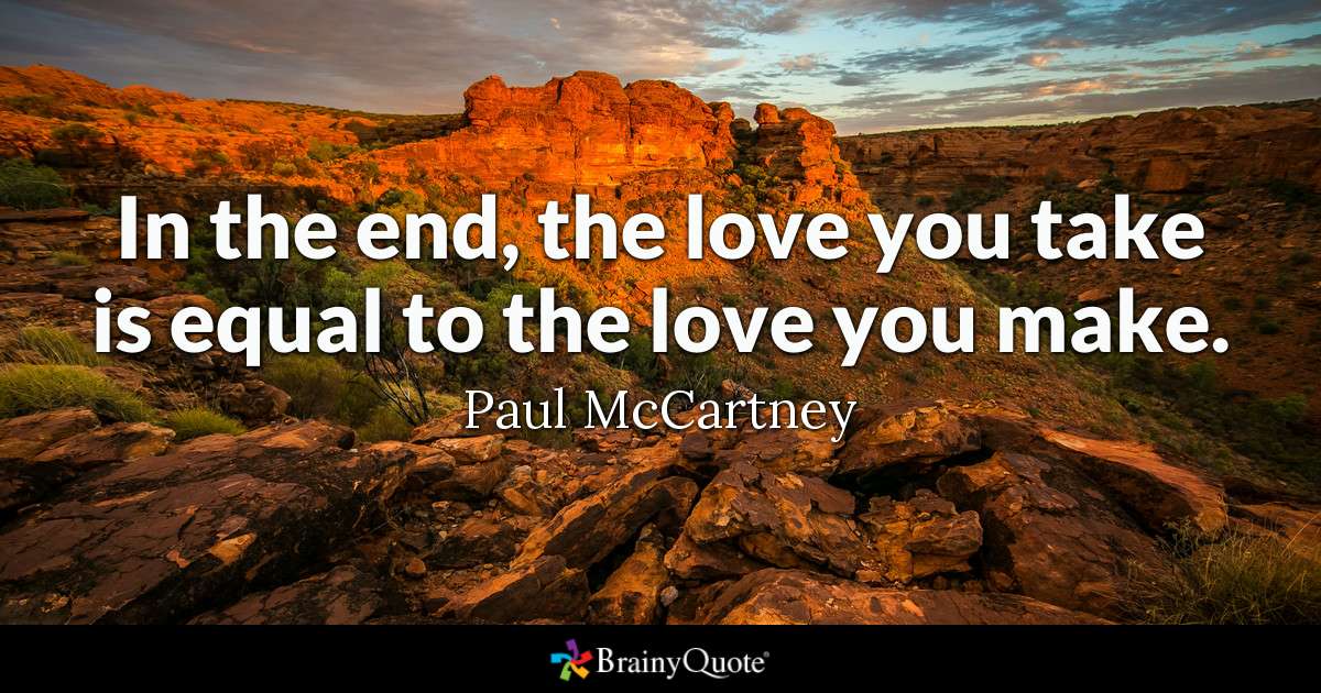 And in the End